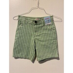 NWT Cat‎ & Jack Green Stripe Stretch Shorts - Boy's 8